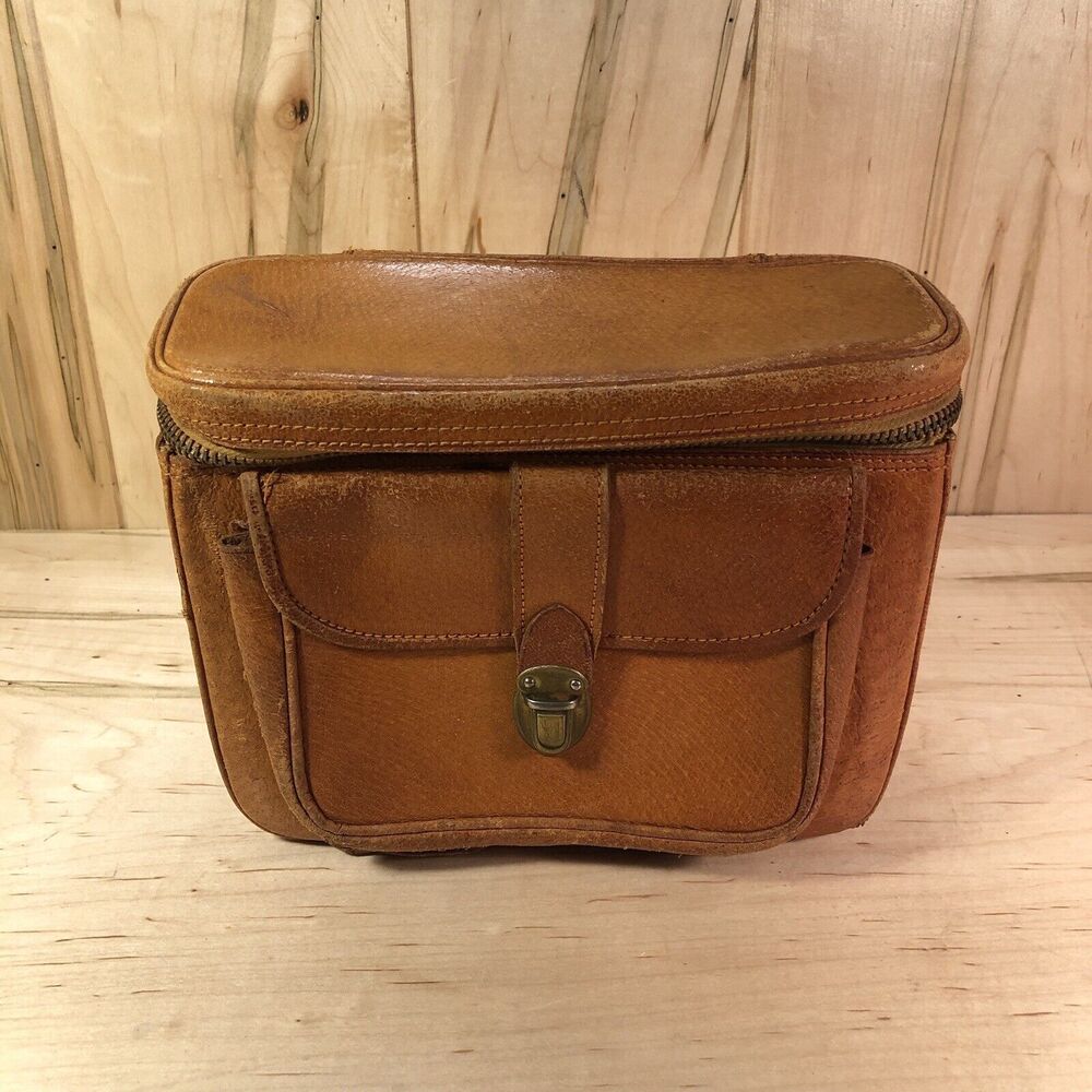 Vintage Craftsman Genuine Pigskin Camera Bag Made in Japan 1950's